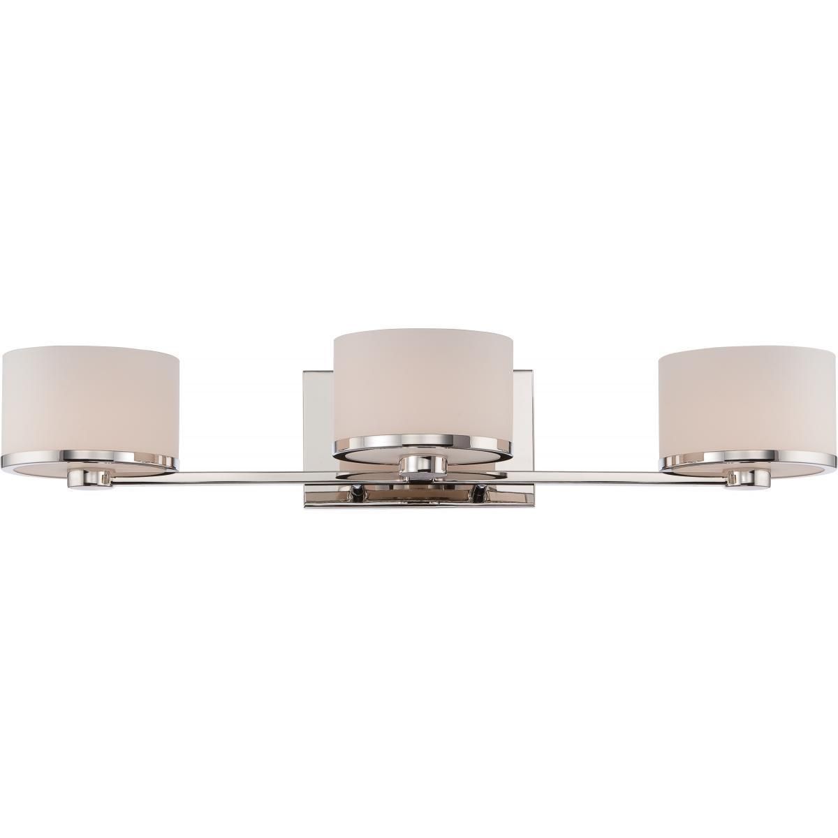 Celine 3 Light Vanity Fixture With Etched Opal Glass | Bathroom Vanity In Gaunts Earthcott Wall Mirrors (View 10 of 15)