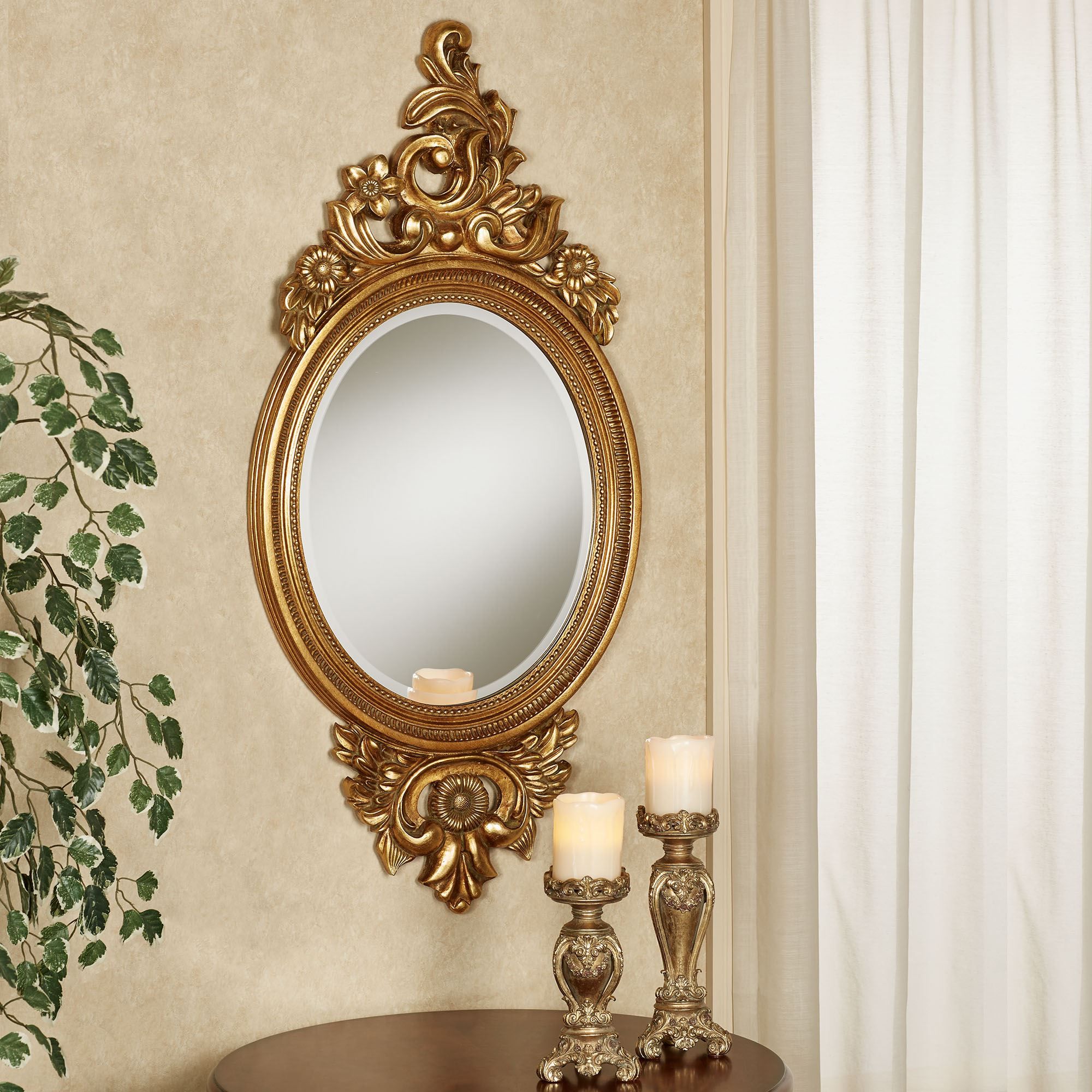 Cesena Decorative Oval Wall Mirror In Booth Reclaimed Wall Mirrors Accent (Photo 1 of 15)