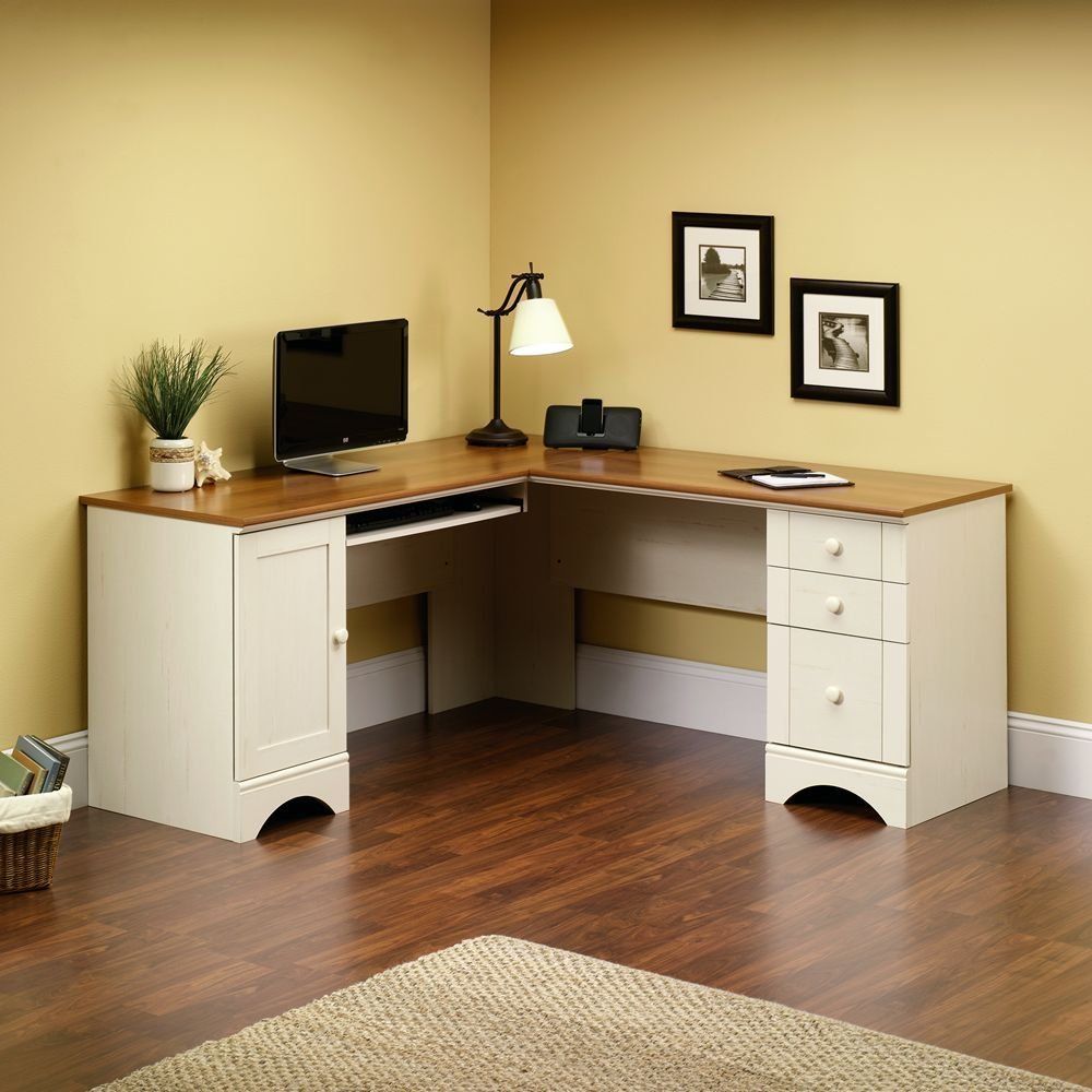 Cheap Corner Desks: Budget Friendly And Room Beautifier – Homesfeed Inside White Lacquer And Brown Wood Desks (View 15 of 15)