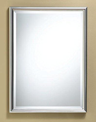 Chrome Metal Rectangle Wall Mirror Made In Usa * This Is An Amazon Intended For Chrome Rectangular Wall Mirrors (View 6 of 15)