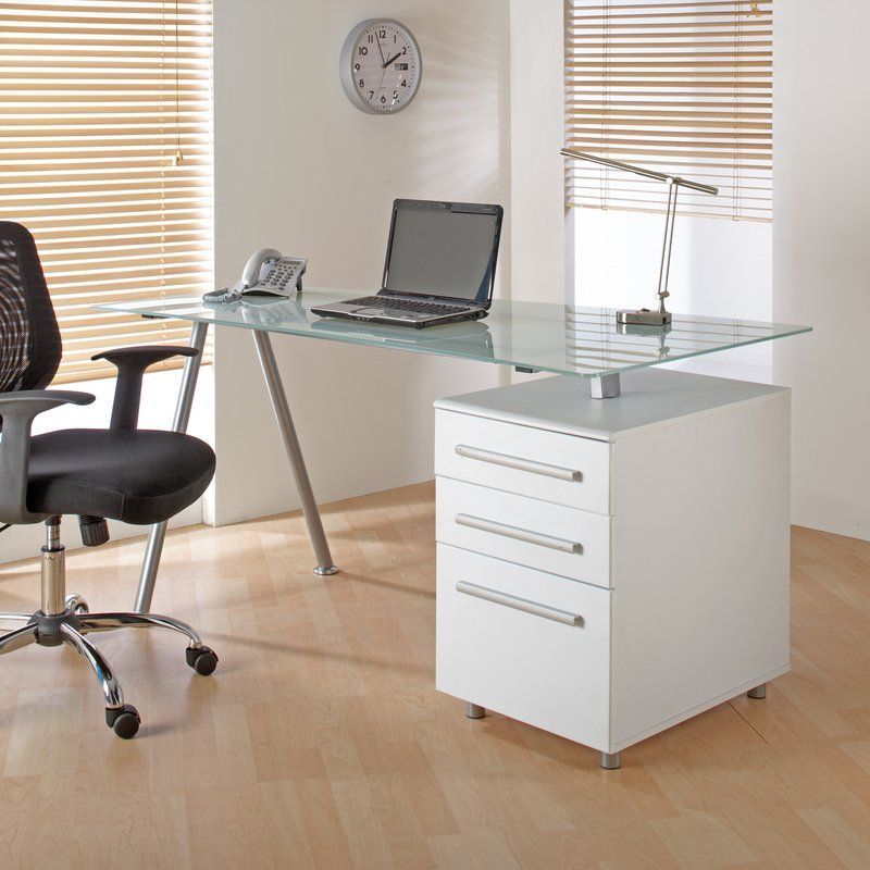 Cleveland Desk | Computer Desks For Home, Office Furniture Uk, Glass Intended For Black Glass And Walnut Wood Office Desks (View 1 of 15)