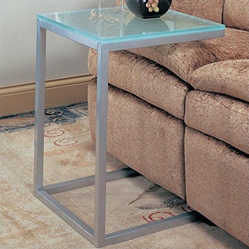 Coaster 900289 Sofa Table With Pewter And Glass Top >>> Details Can Be Throughout Glass And Pewter Rectangular Desks (View 11 of 15)