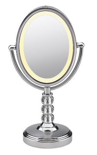 Conair Double Sided Lighted Makeup Mirror – Lighted Vanity Makeup With Single Sided Polished Wall Mirrors (View 2 of 15)
