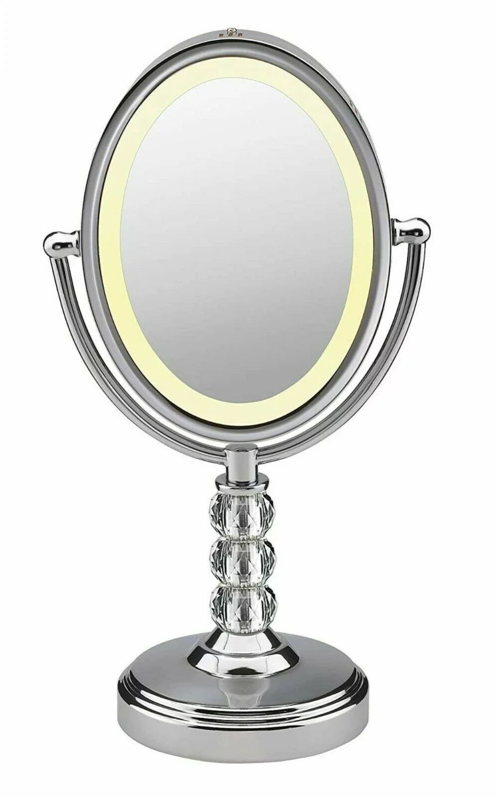 Conair Double Sided Lighted Vanity Mirror With Led Lights, 1x/7x With Chrome Led Magnified Makeup Mirrors (View 3 of 15)