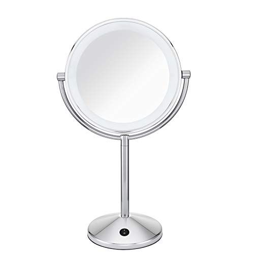 Conair Reflections Double Sided Led Lighted Vanity Makeup Mirror, 1x For Chrome Led Magnified Makeup Mirrors (View 13 of 15)
