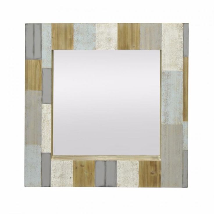 Contemporary Elegance For Walls, The Modern Block Wooden Wall Mirror Is Regarding Padang Irregular Wood Framed Wall Mirrors (View 12 of 15)