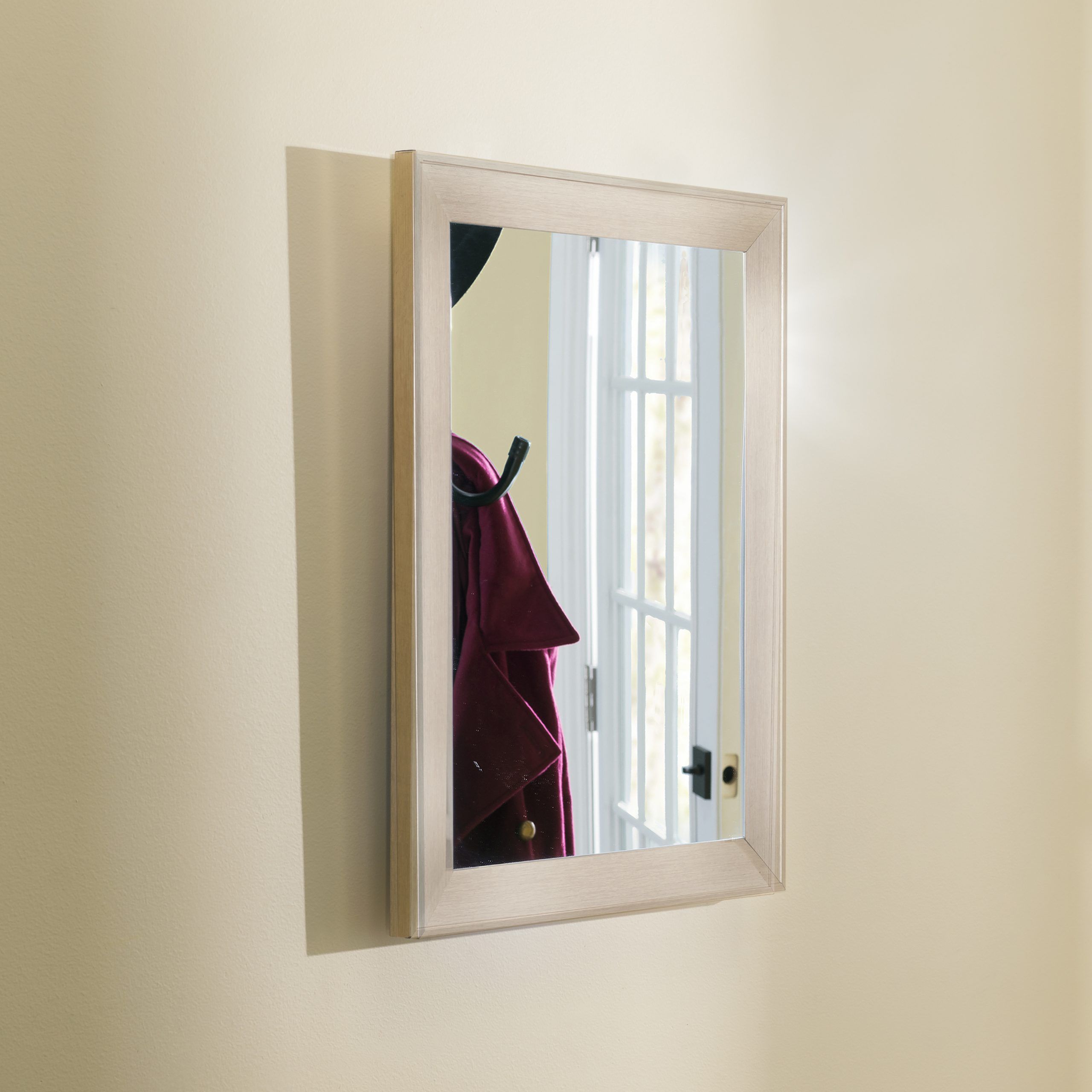 Contemporary Rectangle Wall Mirror, Gold – Walmart – Walmart Pertaining To Gold Modern Luxe Wall Mirrors (View 11 of 15)