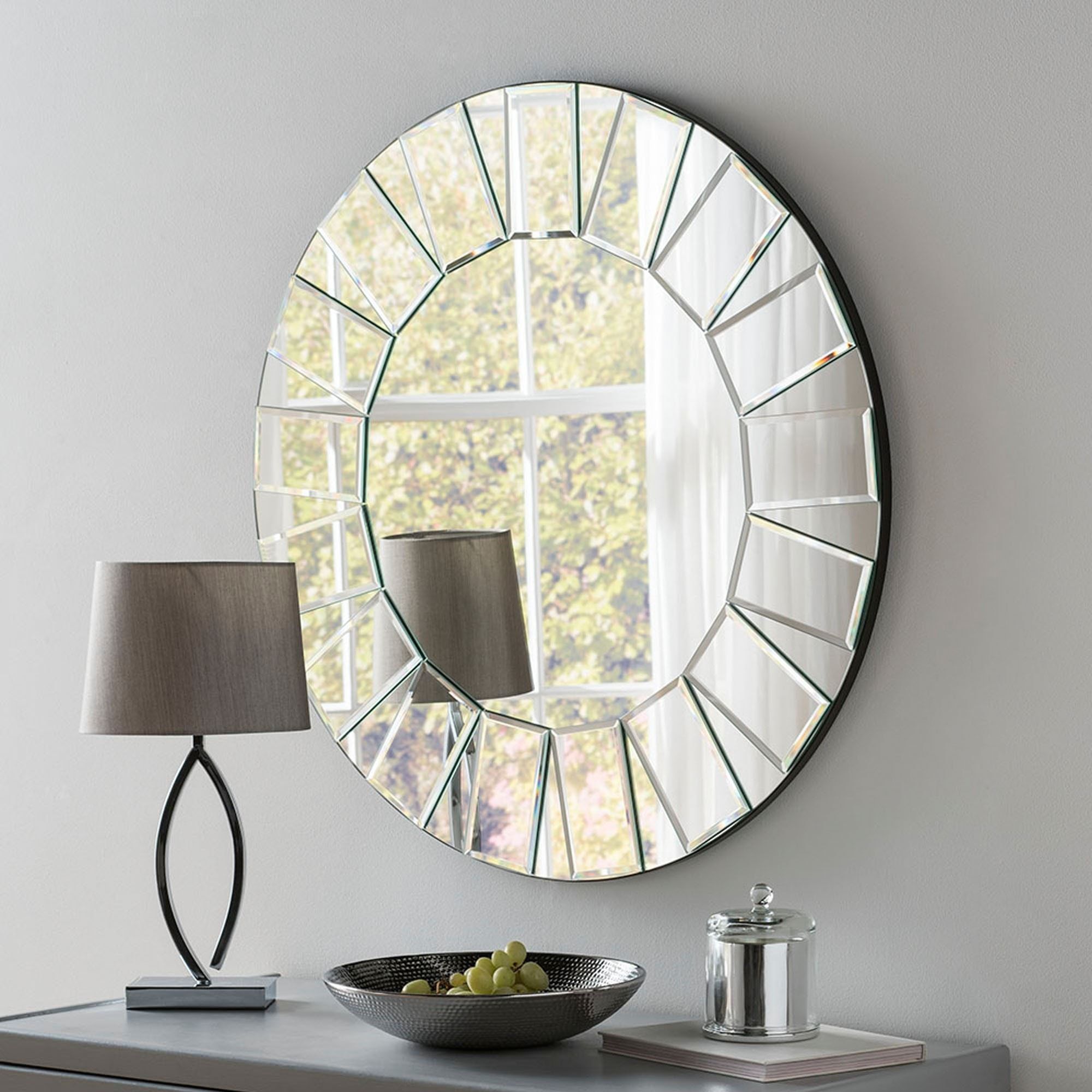 Contemporary Venetian Wall Mirror | Venetian Wall Mirror | Wall Mirror With Round Modern Wall Mirrors (View 2 of 15)