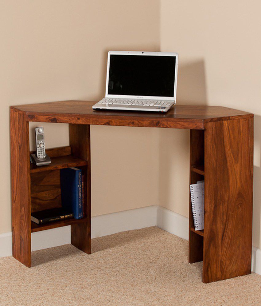 Corner Desk In Brown – Buy Corner Desk In Brown Online At Best Prices Pertaining To Rustic Brown Corner Desks (View 7 of 15)