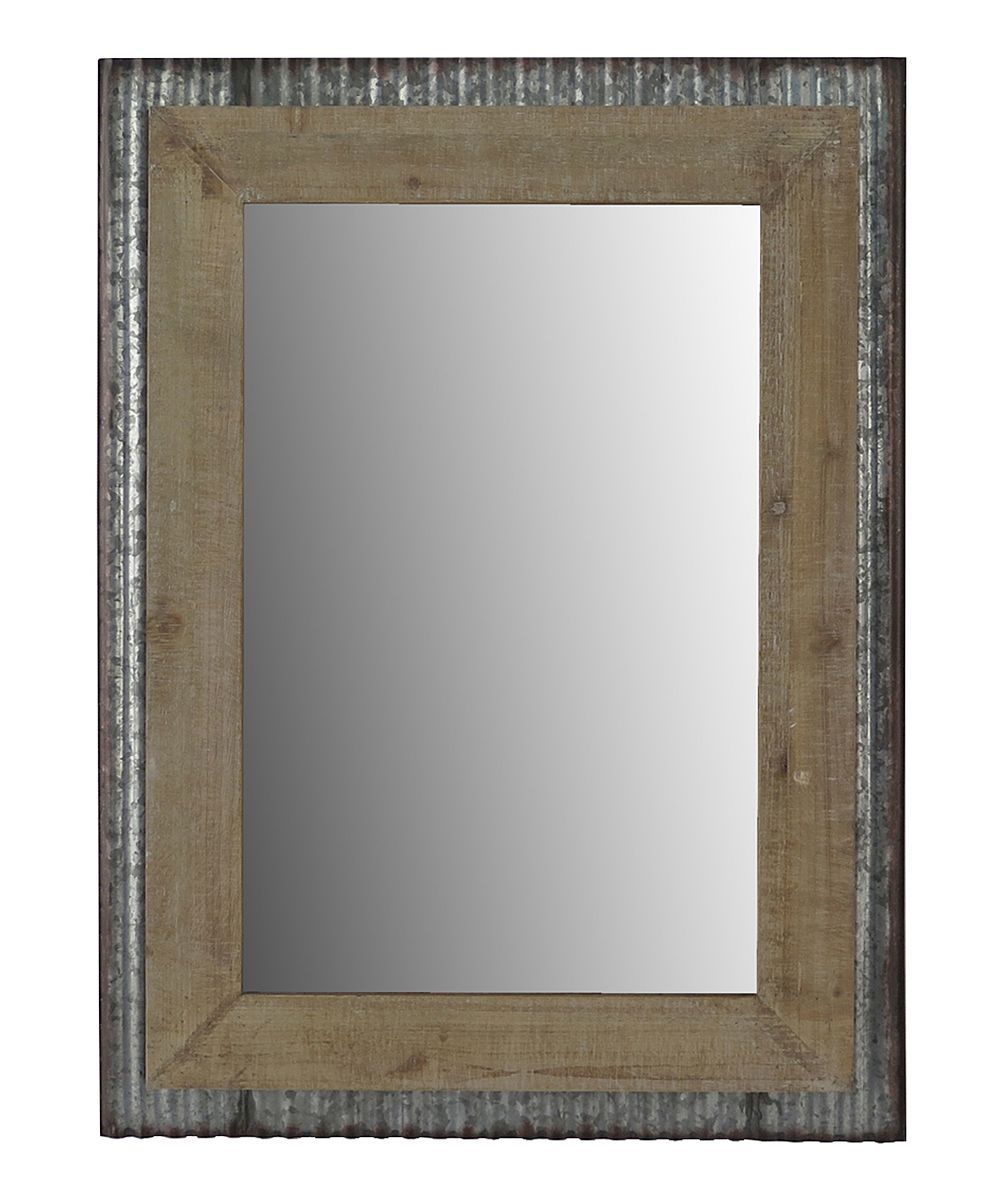 Corrugated Metal & Wood Wall Mirror | Wall Mirrors Metal, Wood Wall For Padang Irregular Wood Framed Wall Mirrors (View 4 of 15)
