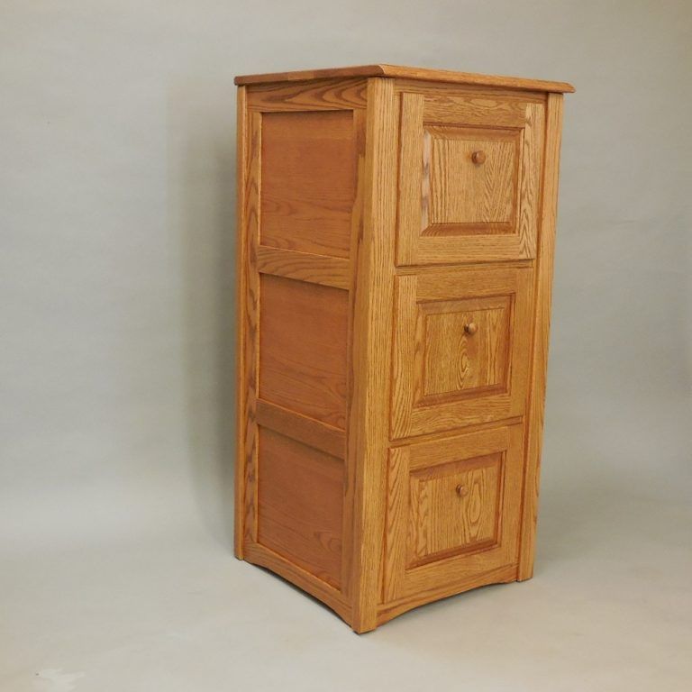 Country Classic Style Solid Oak 3 Drawer Filing Cabinet – The Oak Regarding Burnished Oak 3 Drawer Desks (Photo 13 of 15)