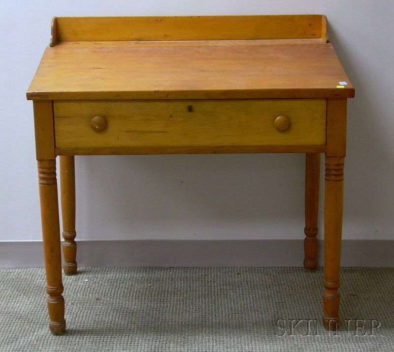 Country Pine Slant Top Schoolmaster's Desk With Drawer | Sale Number Intended For Distressed Pine Lift Top Desks (Photo 5 of 15)