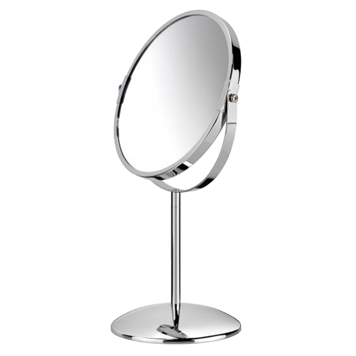 Croydex Make Up Mirror Standing 2x Magnification Round Pedestal Shaving Within Sunburst Standing Makeup Mirrors (View 2 of 15)