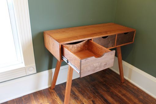 Custom Made Solid Wood Campaign Deski Mobili Inc | Custommade With Blue And White Wood Campaign Desks (View 11 of 15)