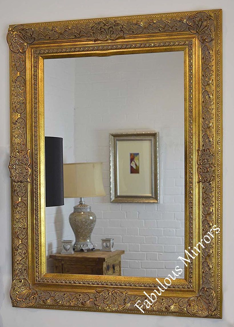 Decorative Antique Gold Wall Mirror – Full Range Of Sizes And Frame Colours Within Dandre Wall Mirrors (View 6 of 15)