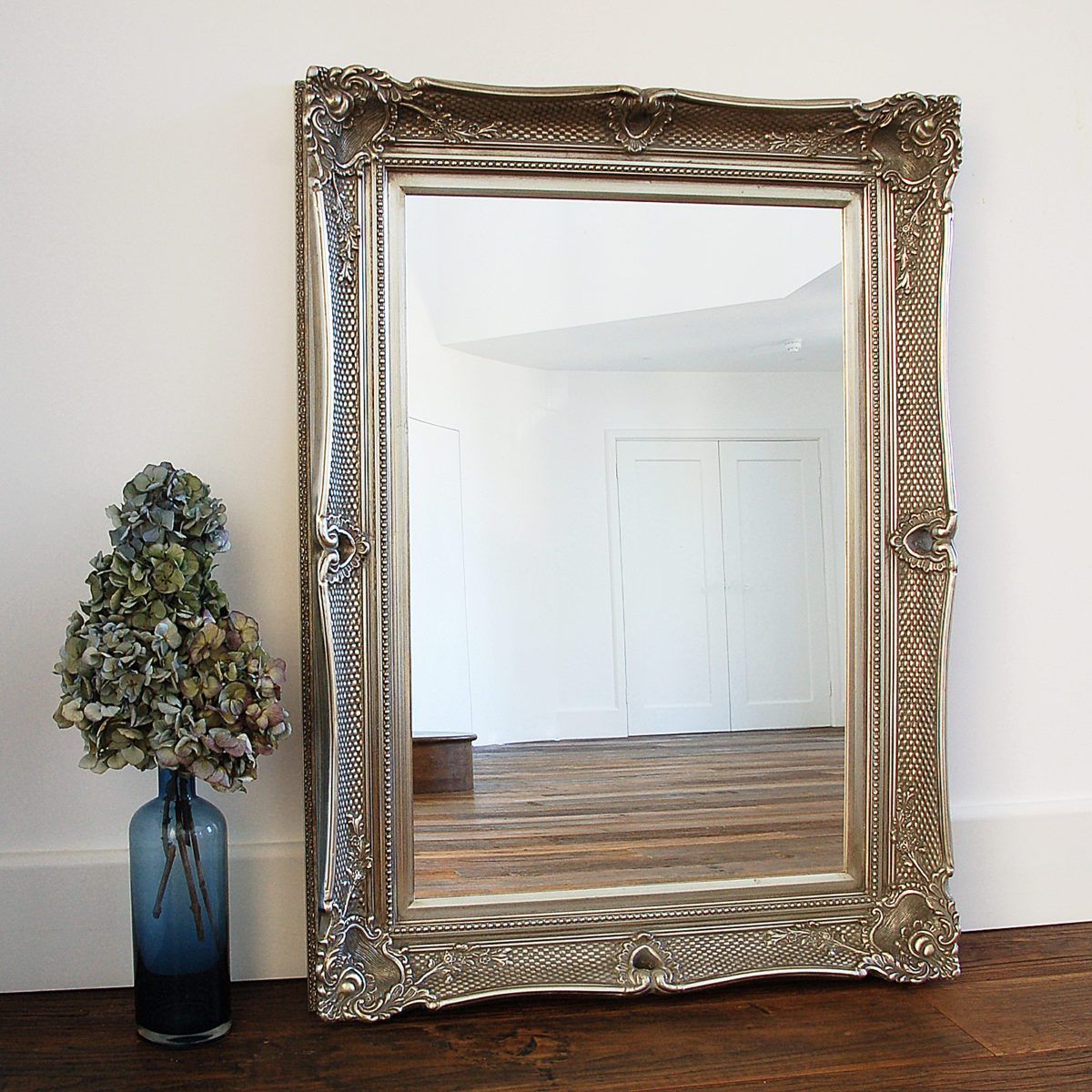 Decorative Champagne Silver Marianne Wall Mirror – 3 Sizes | Primrose Intended For Accent Mirrors (Photo 7 of 15)