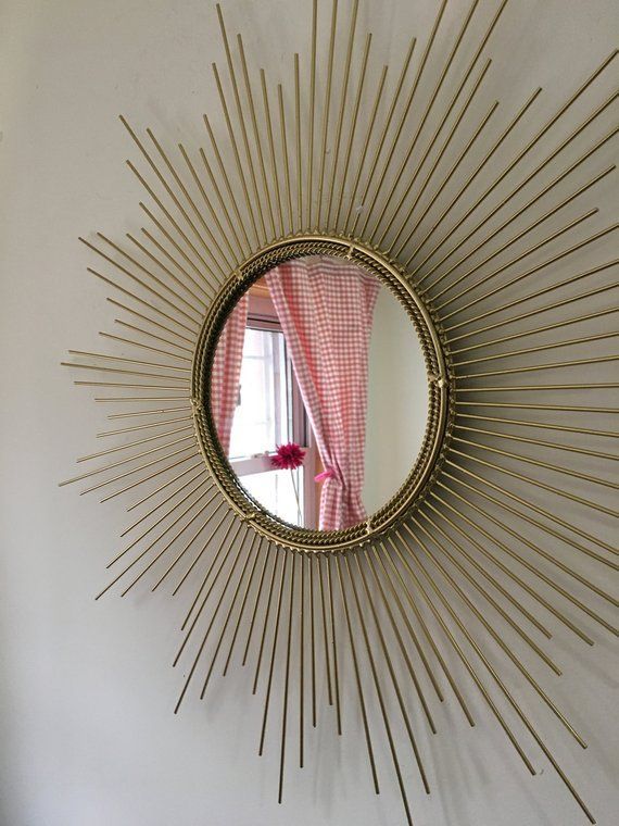 Decorative Starburst Mirrormetal Wall Mirrorwall Hanging | Etsy With Regard To Orion Starburst Wall Mirrors (Photo 8 of 15)