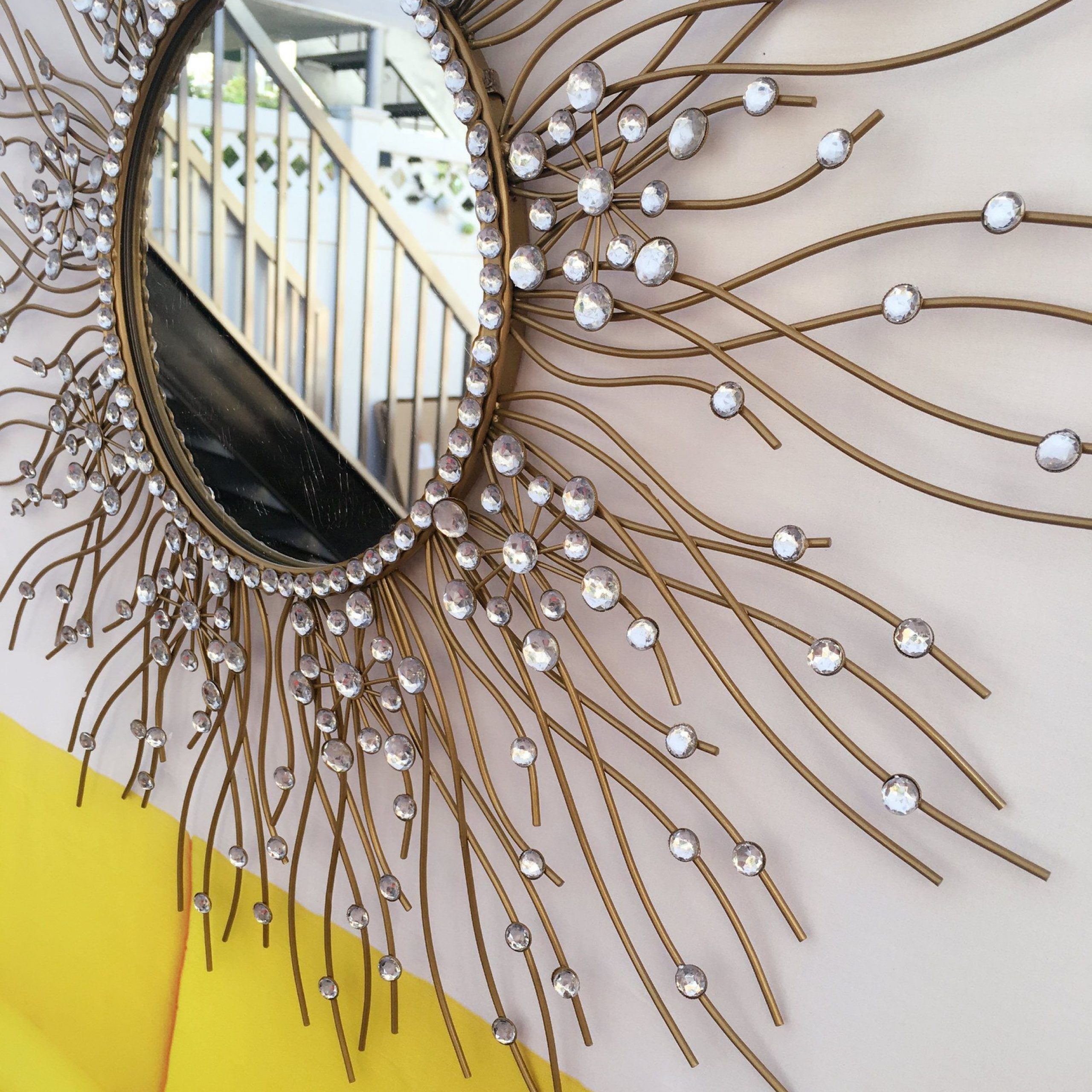 Decorative Starburst Mirror,metal Wall Mirror,wall Hanging Mirror In Intended For Birksgate Sunburst Accent Mirrors (View 6 of 15)