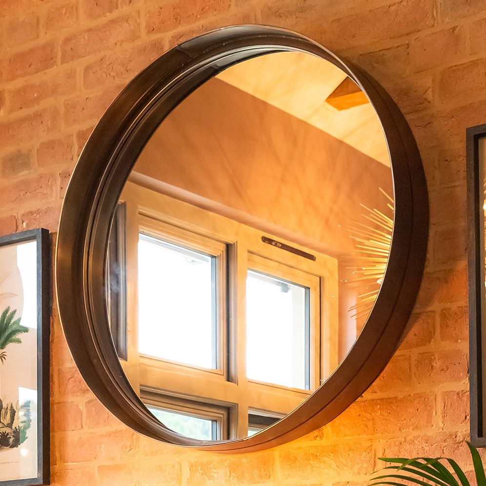 Deep Framed Metal Mirror | Bronze Metal Mirror | Margo & Plum Throughout Wall Mirrors (View 2 of 15)