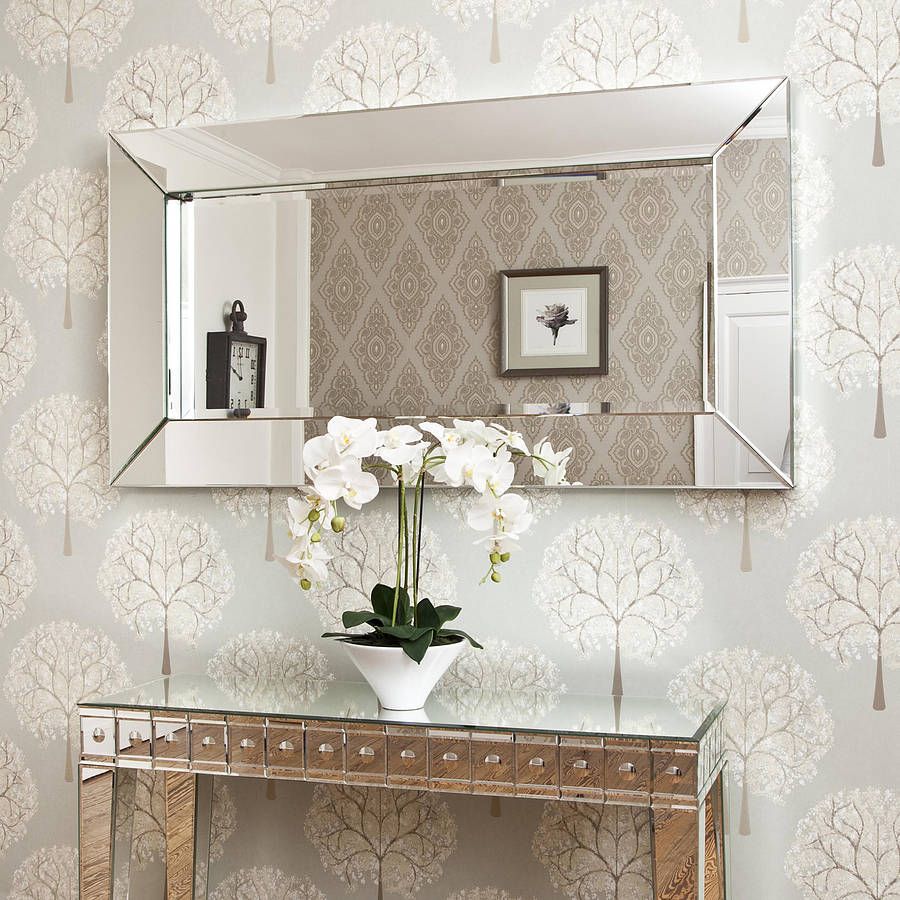 Deep Large All Glass Framed Wall Mirrordecorative Mirrors Online In Accent Mirrors (Photo 9 of 15)