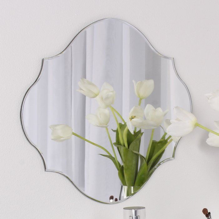 Default Name | Mirror Wall, Hanging Mirror, Mirror With Reign Frameless Oval Scalloped Beveled Wall Mirrors (View 12 of 15)