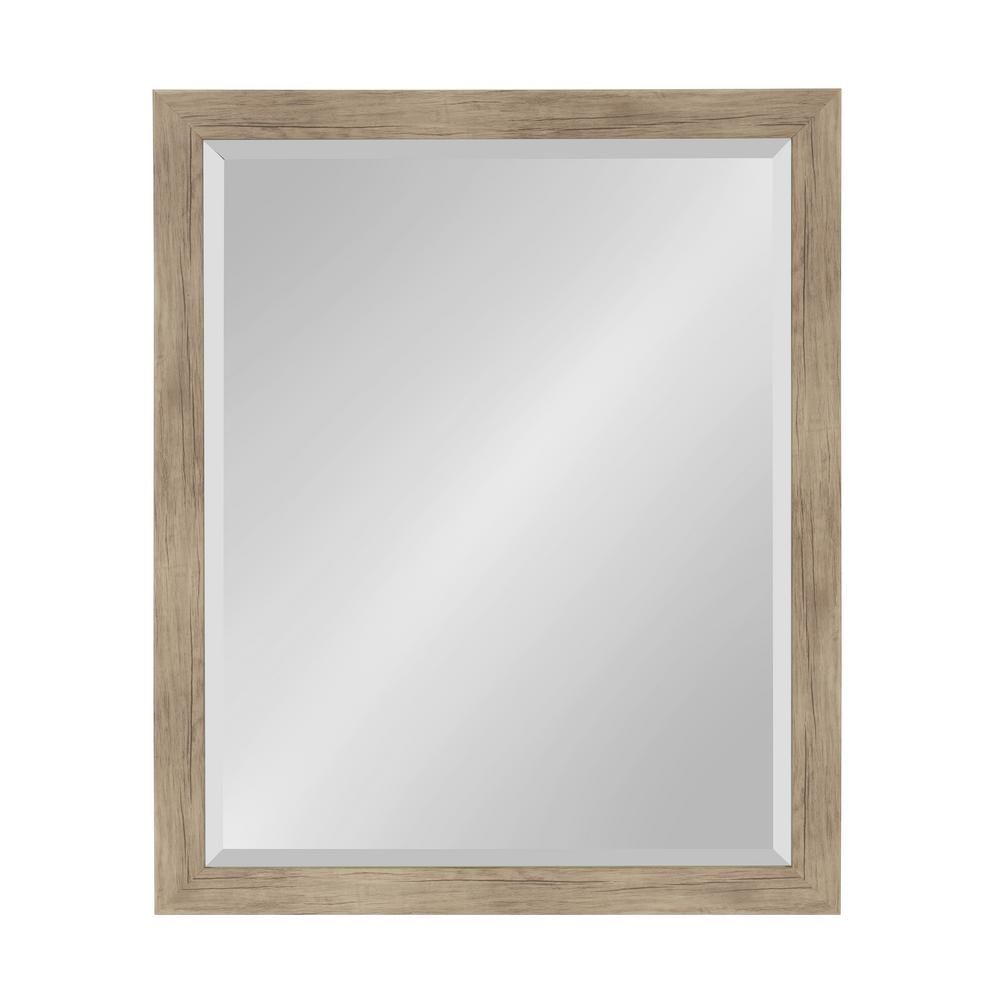 Designovation Beatrice Rectangle Rustic Brown Accent Mirror 212952 In Lugo Rectangle Accent Mirrors (Photo 2 of 15)