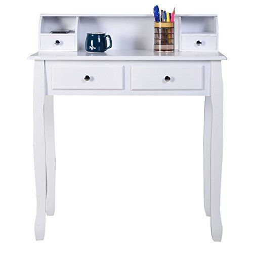 Desk Writing Desk Mission White Home Office Laptop Comput Https With Off White And Cinnamon Office Desks (View 12 of 15)