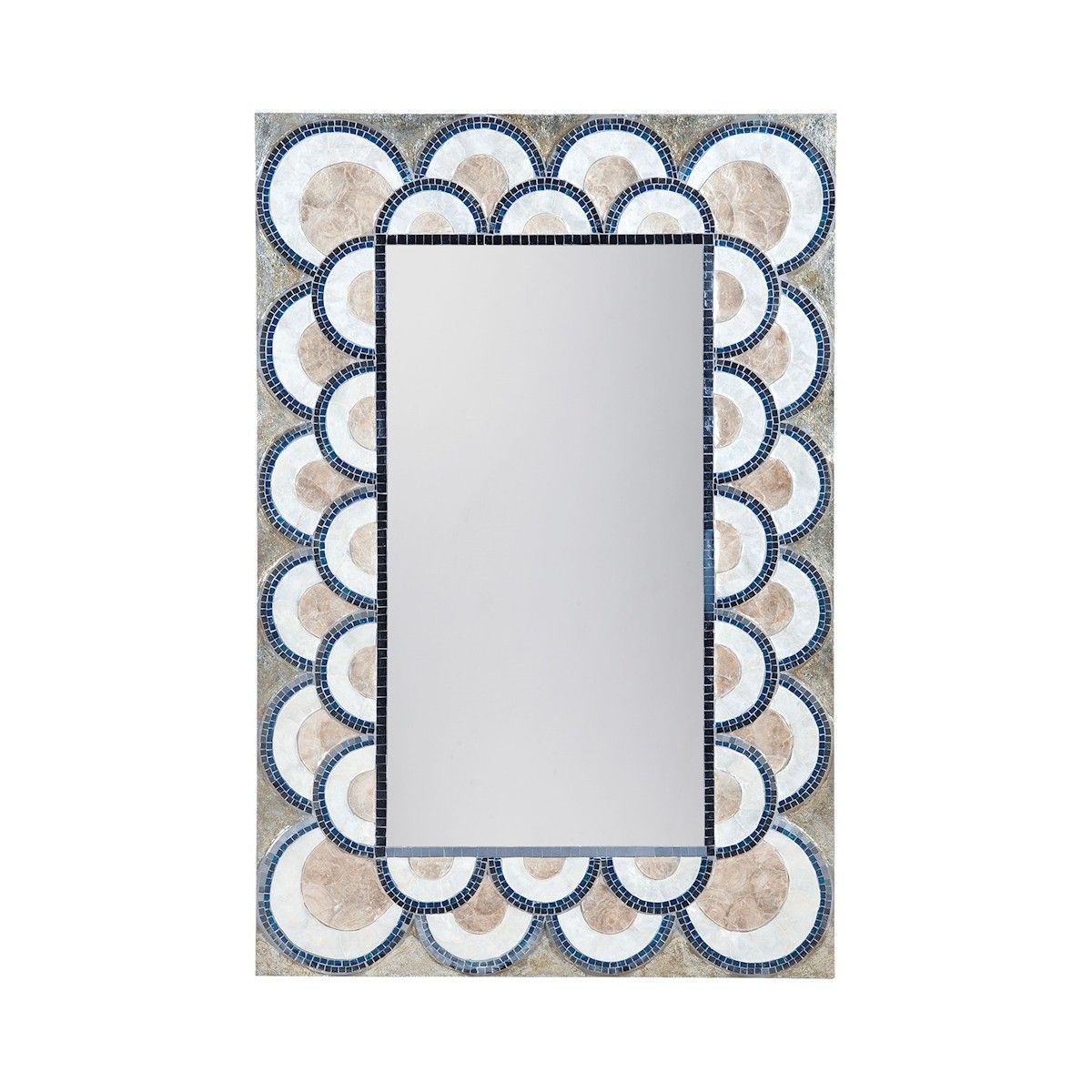 Dimond Home 7163 071 Art Deco Capiz Shell And Glass Mosaic Mirror Regarding Shell Mosaic Wall Mirrors (View 10 of 15)