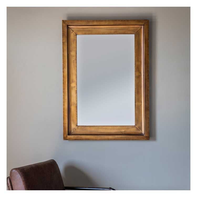 Distressed Gold Wall Mirror 76 X 107cm | Wall Mirrors Rectangular, Gold Throughout Diamondville Modern &amp; Contemporary Distressed Accent Mirrors (View 10 of 15)