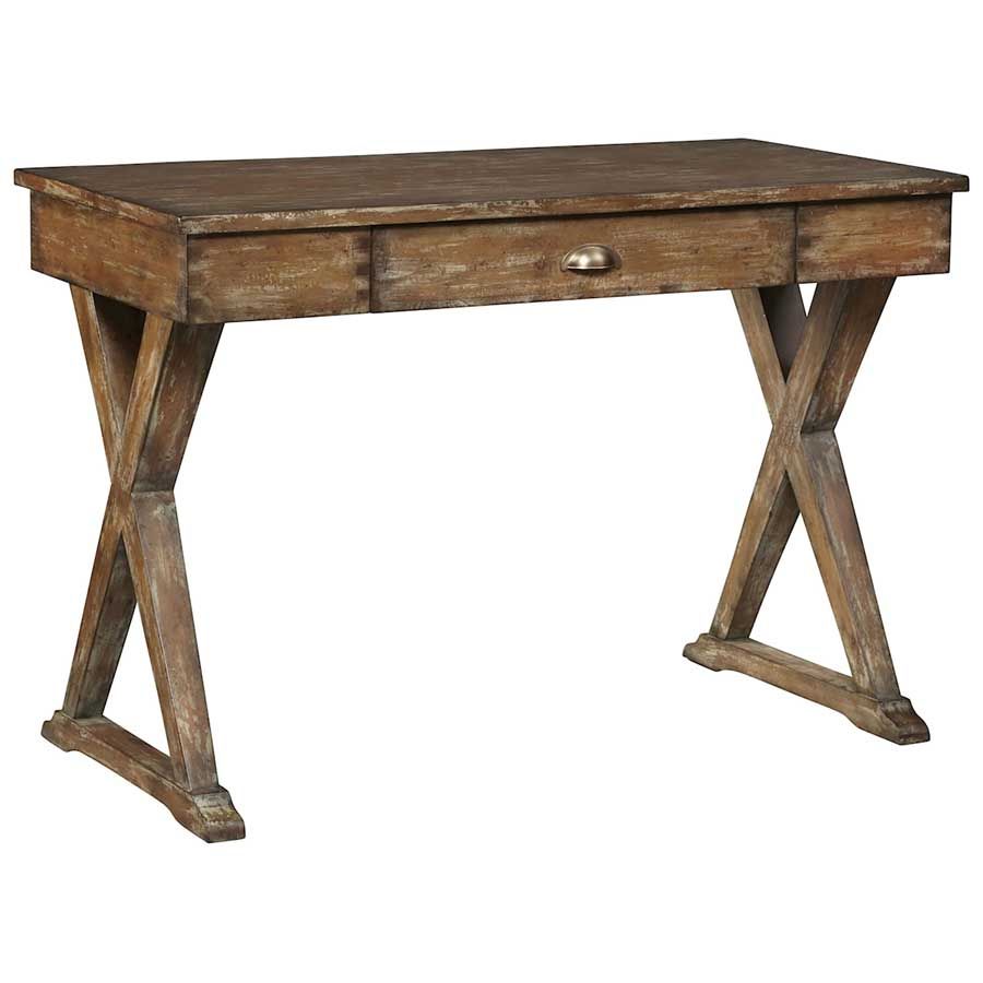 Distressed Wooden Desk – Taketheduck For Hand Rubbed Wood Office Writing Desks (View 6 of 15)