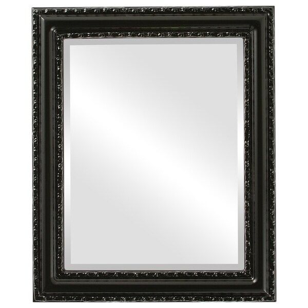 Dorset Framed Rectangle Mirror In Gloss Black – Overstock – 20498495 In Glossy Black Wall Mirrors (View 5 of 15)