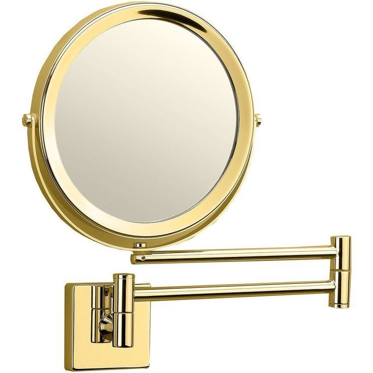 Dwba Bath Collection Bath Collection Wall Mounted 3x Cosmetic Makeup Pertaining To Ceiling Hung Satin Chrome Wall Mirrors (View 9 of 15)