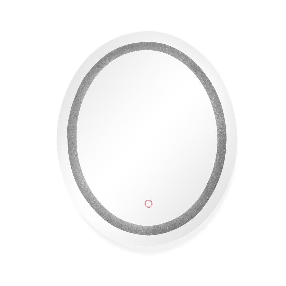 Dyconn Edison Crystal Oval 30 In. X 36 In. Wall Backlit Led Mirror With In Back Lit Oval Led Wall Mirrors (Photo 15 of 15)