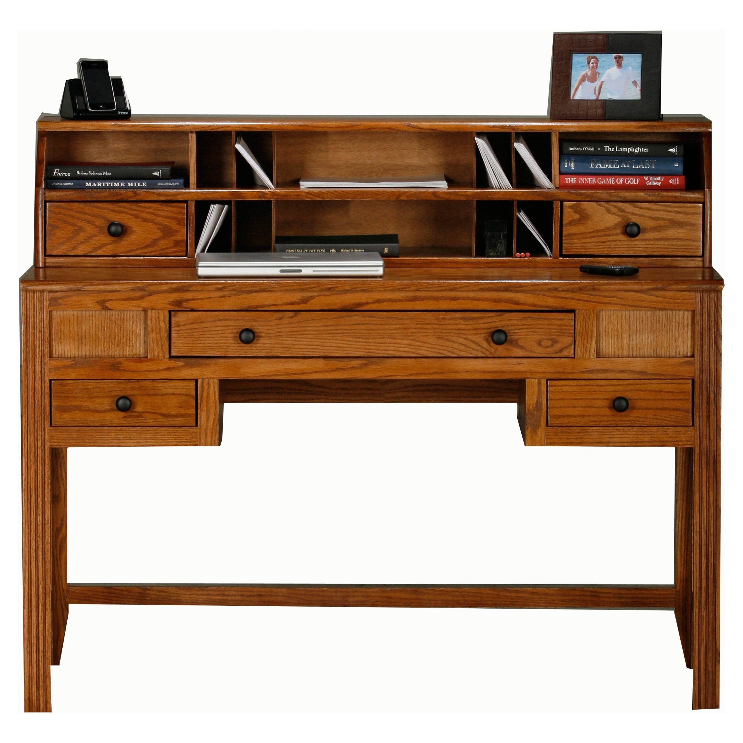 Eagle Furniture Oak Ridge Customizable Writing Desk With Optional Hutch Intended For Weathered Oak Wood Writing Desks (View 11 of 15)