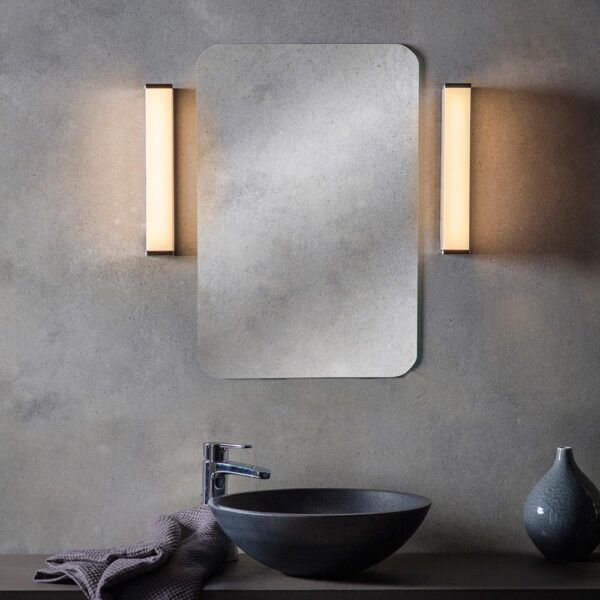 Edge 8w Led 30cm Bathroom Mirror Wall Light Chrome / Opal White Ip44 Inside Edge Lit Led Wall Mirrors (View 11 of 15)