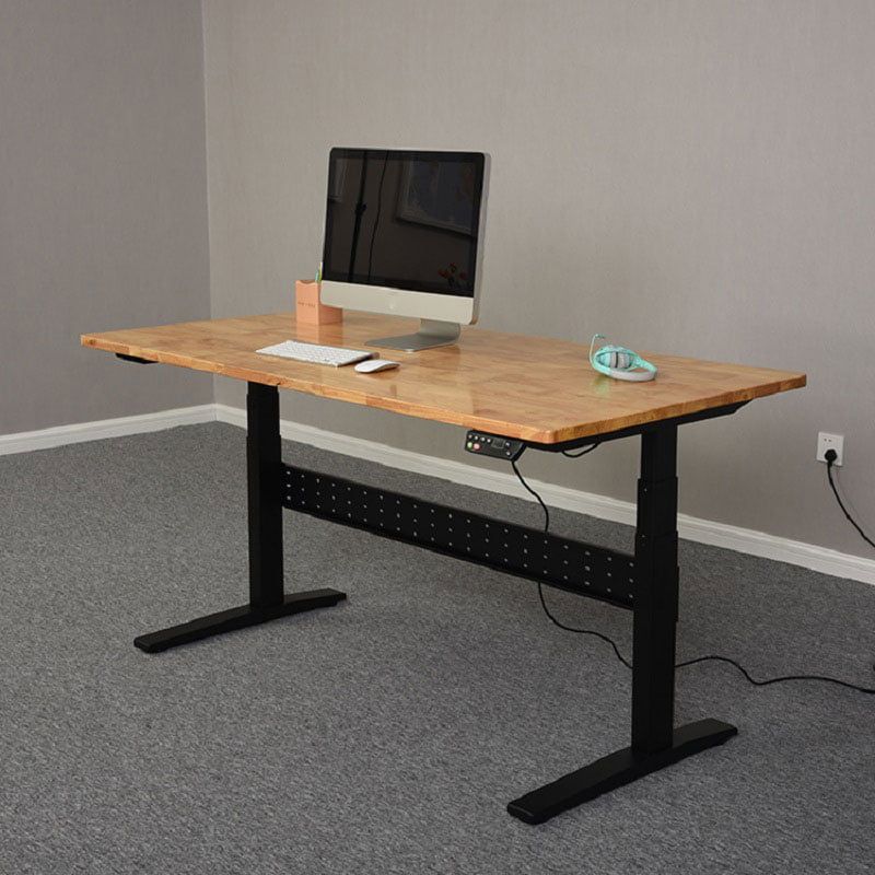 Electric Height Adjustable Standing Sit Stand Desk Factory Direct Supplier Throughout Cherry Adjustable Stand Up Desks (View 14 of 15)