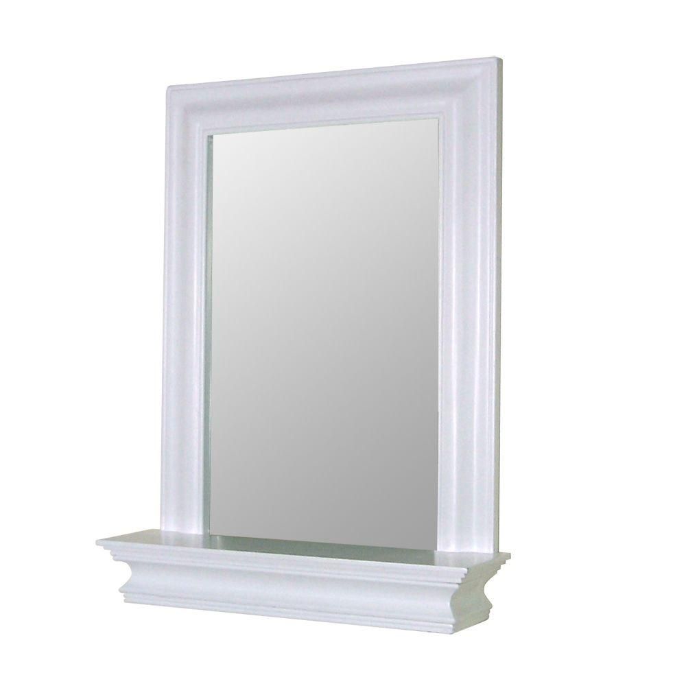 Elegant Home Fashions Stratford 24 In. X 18 In. Framed Wall Mirror In Regarding White Wall Mirrors (Photo 2 of 15)