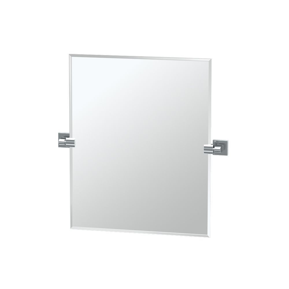 Elevate 24 Inch H Frameless Rectangle Mirror Chrome | Mirror, Beveled For Elevate Wall Mirrors (Photo 1 of 15)