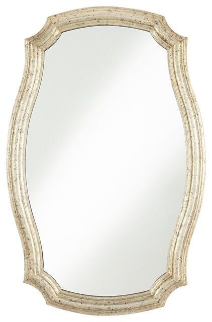 Eliana Distressed Gold Scalloped 26" X 40" Oval Mirror – Traditional Within Gold Scalloped Wall Mirrors (View 8 of 15)