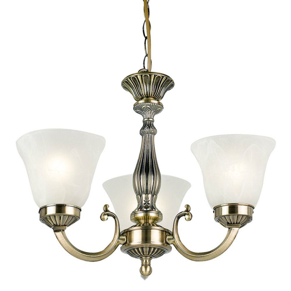 Endon Lighting Carmen 96833 Ab Antique Brass & Glass Pendant Ceiling In Ceiling Hung Polished Brass Mirrors (View 14 of 15)