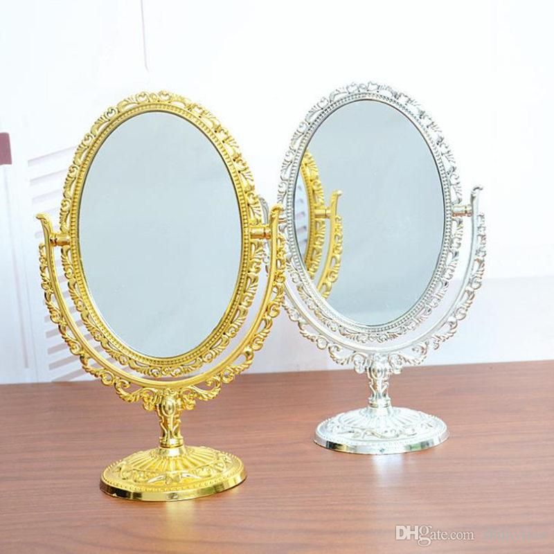 Europe Desktop Makeup Decorative Mirror Retro Double Sided Vanity With Single Sided Polished Wall Mirrors (View 1 of 15)