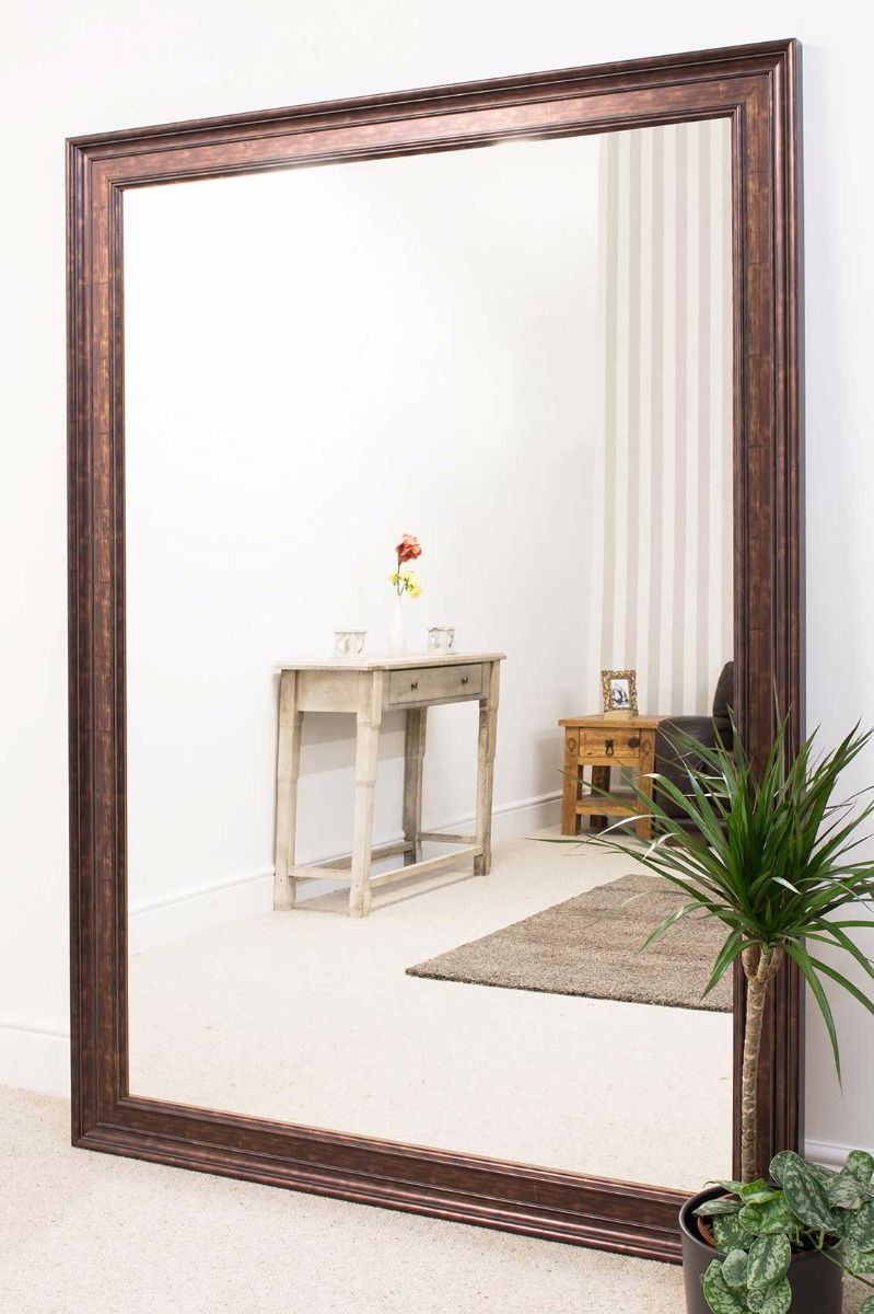Extra Large Bronze Coloured Modern Big Leaner Wall Mirror New In Gingerich Resin Modern &amp; Contemporary Accent Mirrors (View 6 of 15)