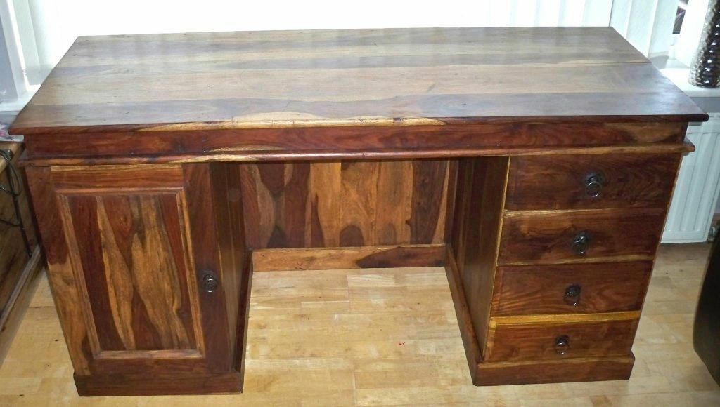 Fabulous Sheesham Indian Wood Desk | In Andover, Hampshire | Gumtree Regarding Sheesham Wood Writing Desks (View 8 of 15)