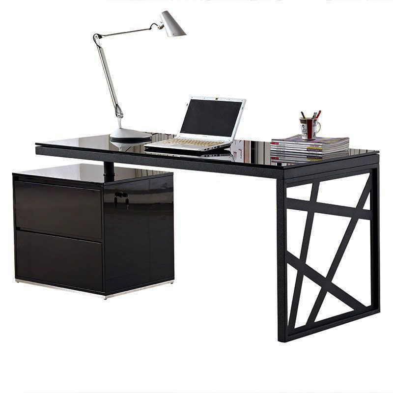 Fascinating Black Desk For Home Office Made Easy | Modern Desk, Black With Regard To Black Finish Modern Office Desks (View 10 of 15)