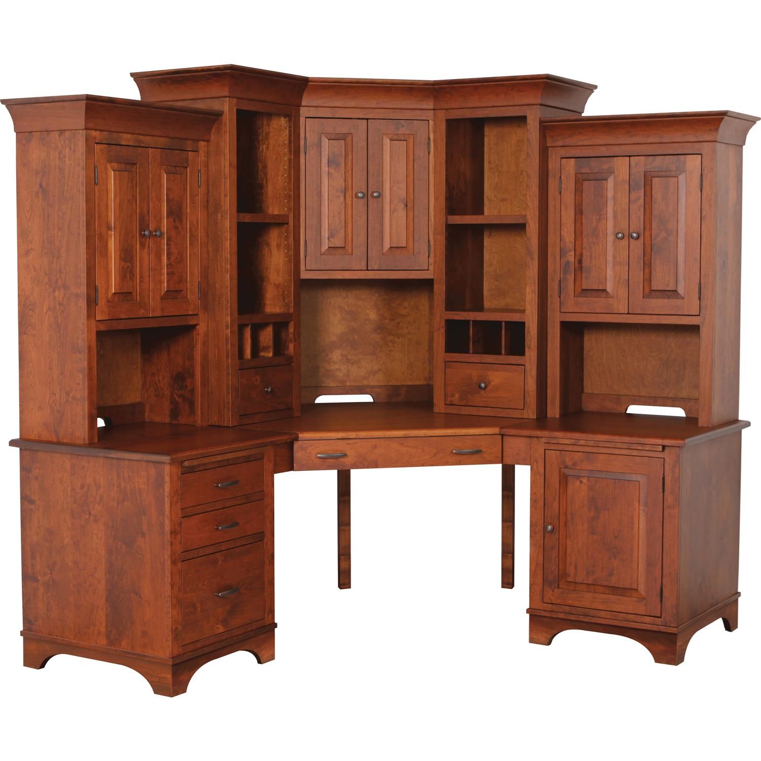 Finley Corner Desk And Hutch – Oak Country Peddler Inside Rustic Brown Corner Desks (View 6 of 15)
