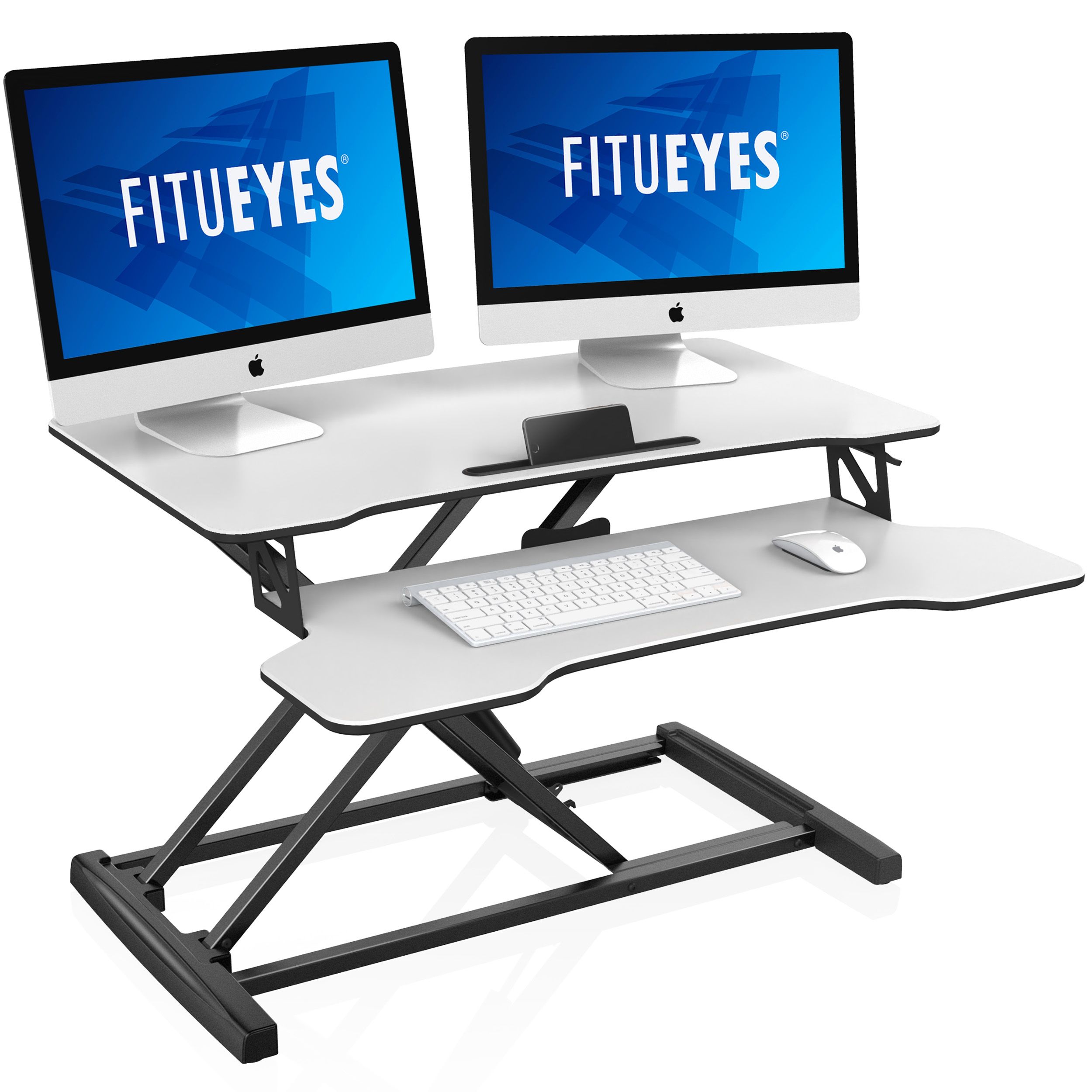 Fitueyes 32 Inch Standing Desk Stand Up Desk Sit To Stand Height Pertaining To Espresso Adjustable Stand Up Desks (View 9 of 15)