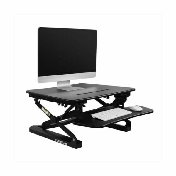 Flexispot 27" Wide Platform Standing Desk Removable Keyboard Tray Black Inside Graphite Convertible Desks With Keyboard Shelf (View 11 of 15)