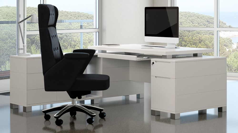 Ford Desk With Return – White | Office Furniture Modern, Contemporary Regarding White Modern Nested Office Desks (Photo 13 of 15)