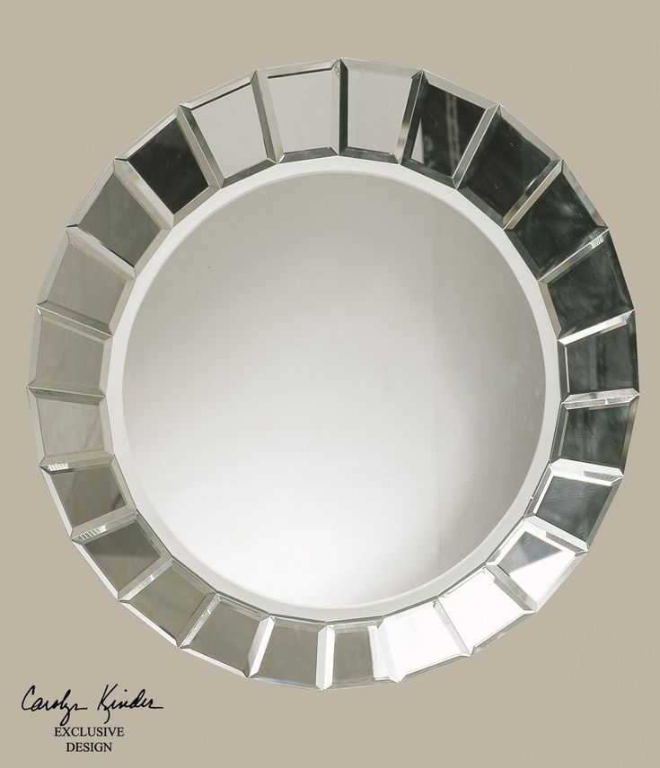 Fortune Frameless Round Mirror | Beveled Mirror, Mirror Wall, Round Throughout Tetbury Frameless Tri Bevel Wall Mirrors (Photo 7 of 15)