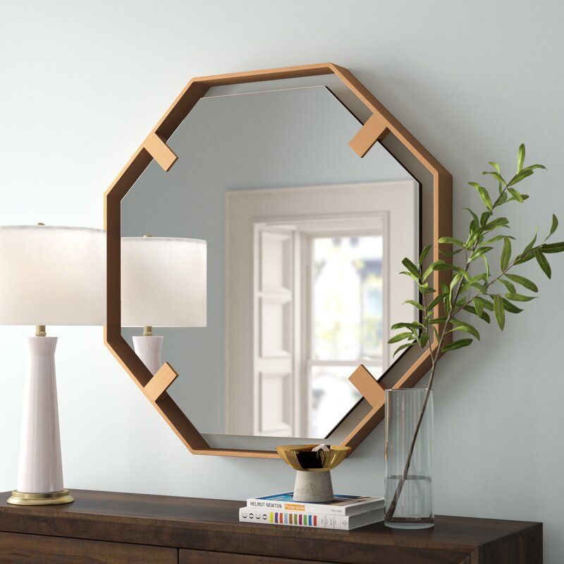 Foundstone™ Hallie Modern & Contemporary Beveled Accent Mirror | Wayfair With Gaunts Earthcott Modern & Contemporary Beveled Accent Mirrors (Photo 5 of 15)